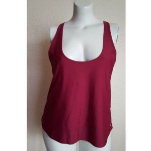Next Cutout Tank Top Size 36B 36C Burgundy Red New